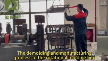 The demolding and manufacturing  process of the rotational molding box