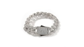 Personalized Hip Hop 18mm 3D Diamond Rap Bracelet - Miami Cuban Link Men's Jewelry1