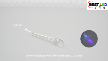 400nm Wavelength with 5mm LED Package