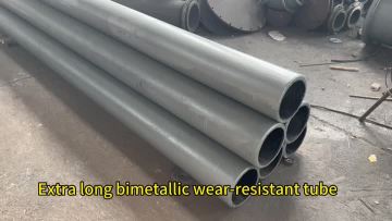 Extra long bimetallic wear-resistant tube