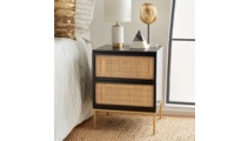 New in 2024  nordic style natural sideboard display  modern designs storage rattan kitchen wood  living room cabinet1
