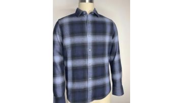 Men's Flannel Blue Plaid Shirt