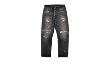 Quality Mens Black Skinny Washed Distressed Black Denim Jeans Pant for Men1