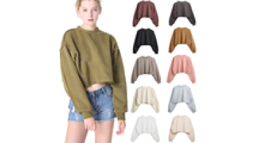 Wholesale Acid Wash Female Oversize Sport Tek Hoodie Crop Top Hoodies Women1