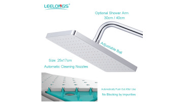 Stainless Steel Anti-limestone Descaling Cleaning Bathroom Rain Shower Set with Self-Cleaning1