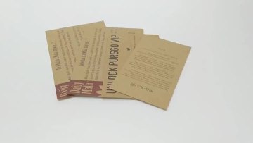 Recycled brown kraft paper card
