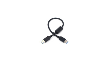 Short USB 3.0 Male to Male Cable with EMI Ferrite Core
