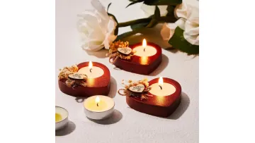 Wooden Heart Candle Holder for Wedding Gift Rustic Table Decor1