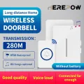 Herepow Wireless Waterproof Doorbell Range 280m US EU UK Plug AC Smart Home Doorbell Bell 1 2 Buttons 1 2 3 Receivers