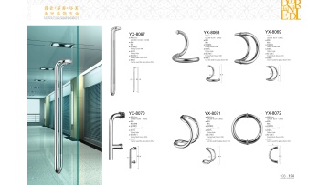 Glass door handle and glass door knobs
