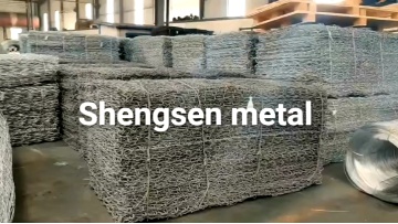 Galvanized hexagonal Galfan Woven Gabion Rock Baskets For Protection Seawall1