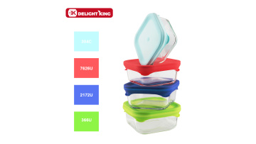Silicone lid glass container