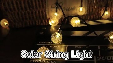 20 led Color Changing solar christmas decorative led lights outdoor solar bubble string camping lights for Garden1
