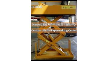 Custom Lifting platform for Papermaking center