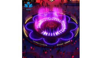 Outdoor floral-shaped musical fountain