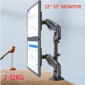 NB NEW H180 22"-32"Double monitor desk Holder Arm Gas Spring Full Motion LCD TV Mount 2-12kg ergonomica dual arm clamp bracket