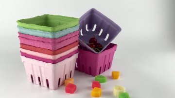 Green cherry berry baskets & Renewable plant moulded pulp fruit trays1