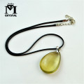 Natural drop-shaped Citrine crystal pendant lemon quartz stone healing gemstone Divination spiritual meditation Necklace Jewelry