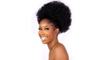 Synthetic Kinky Curly Afro Ponytail Hair Extension Wig with Drawstring Puff1