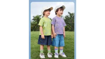 Boys' ice silk printed T-shirt short sleeve