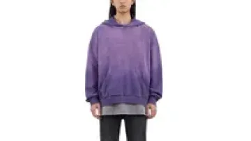 Acid Wash Hoodie Manufacturers Custom Purple Gradient Drop Shoulder Hoodies Men Oversized Acid Washed Hoodie1