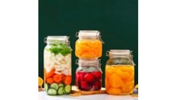 Airtight Square Food Containers Biscuit Candy Storage Glass Jar With Metal Clip1