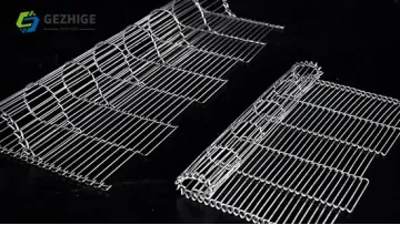 Gezhige High Temperature Stainless Steel SUS304 Flat Flex Wire Mesh Belt Conveyor / Pizza Oven Wire Mesh Conveyor Belt1
