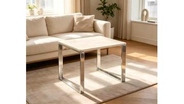 TL-AS03-1 Modern Stainless Steel Side Table With Sintered Stone Top