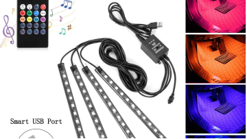 Ride on Car Interior Ambient Light 36/48/72LED  Multi Colors Music Sync Voice Activate Car  Remote Control Atmosphere Light1