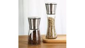 Best Price Manual Disposable Spice Salt Pepper Mill Wholesale 170ml 200ml Glass Plastic Spice Salt Pepper Grinder1