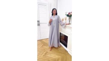 Beaded Turkish Abaya Long Dress (1)