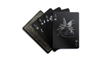 Custom PVC Royal Black Playing Cards with Avengers Theme1