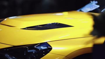 Glossy Golden Yellow Car Wrap