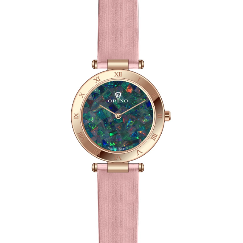 mosaic opal woman's watch