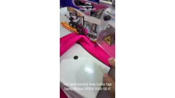 High Speed Interlock Wavy Scallop Edge Sewing Machine FOXSEW FX500-10D-AT