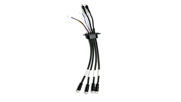 Panel Mount Feed-Through Multi-Port Cable Assembly with Micro USB RS232 RS485 Connectors