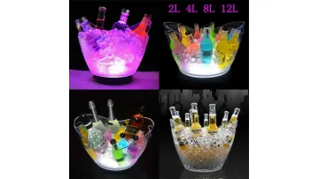 Stylish LED Acrylic Ice Bucket for Parties and Events1