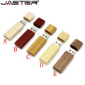 JASTER Wooden bamboo USB flash drive pen driver wood chips pendrive 4GB 8GB 16GB 32GB 64GB memory card USB Gift 1PCS free logo