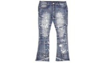 New Wholesale Fashion Mens Tight Jeans Ripped Pants Muscular Man Washed Denim Straight Skinny Trousers1