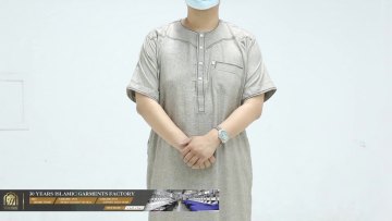 new fashion thawb muslim prayer islamic clothing embroider muslim men thobe thawb1