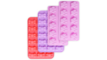 Bpa free food grade silicone Silicone baking cookie cake moulds Non-Stick Puppy Dog Paw Bone Shape Chocolate Molds1