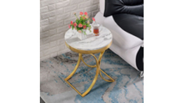 Modern living room furniture small round marble top side table luxury gold stainless steel frame mini coffee table1