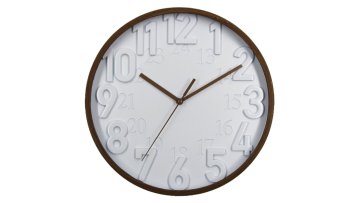 Premium 10 Inch Silent Clock: Contrast Dual-Layer Time Display on Elegant Woodgrain