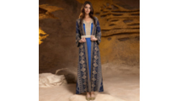 Fashion Embroidery Dress Women Open Abaya Eid Muslim Ramadan Kaftan Robe Dubai Abayas 2026 Evening Dresses 2Pcs Set1