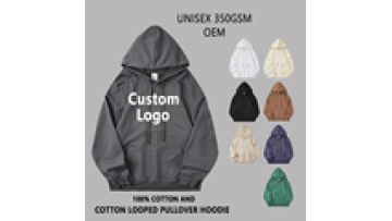 Custom Unisex Oversized French Terry Hoodie with Printing and Embroidery1