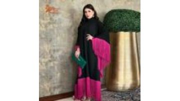 Uni New Design Muslim Bat Sleeve Tassel Robe Eid Al-Fitr Party Evening Dress Morocco Turkey Dubai Robe Abaya1