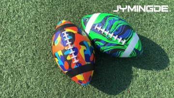Rubber size 3 6 9 custom logo black american football ball1