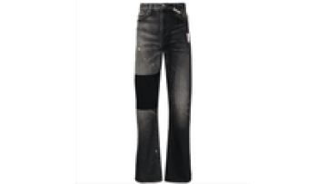 Private Label Mens Designer Brand Black Skinny Washed Flared StackedJeans for Men1
