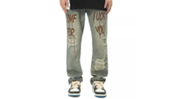 New Fashion Custom Cotton Vintage Men's Baggy Jeans High Quality Pants Men1