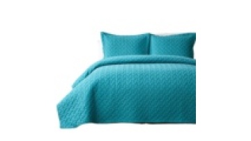 100% Polyester Microfiber Embroidery Bedspread Solid Color1